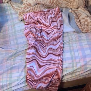 A high waisted skirt with slit